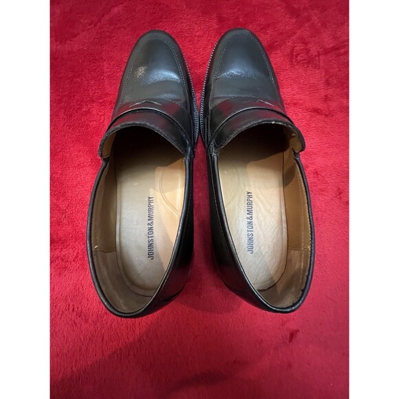 Johnston & Murphy Men\'s Size 9M Leather Penny Loafers Black Slip On Shoes main image 9